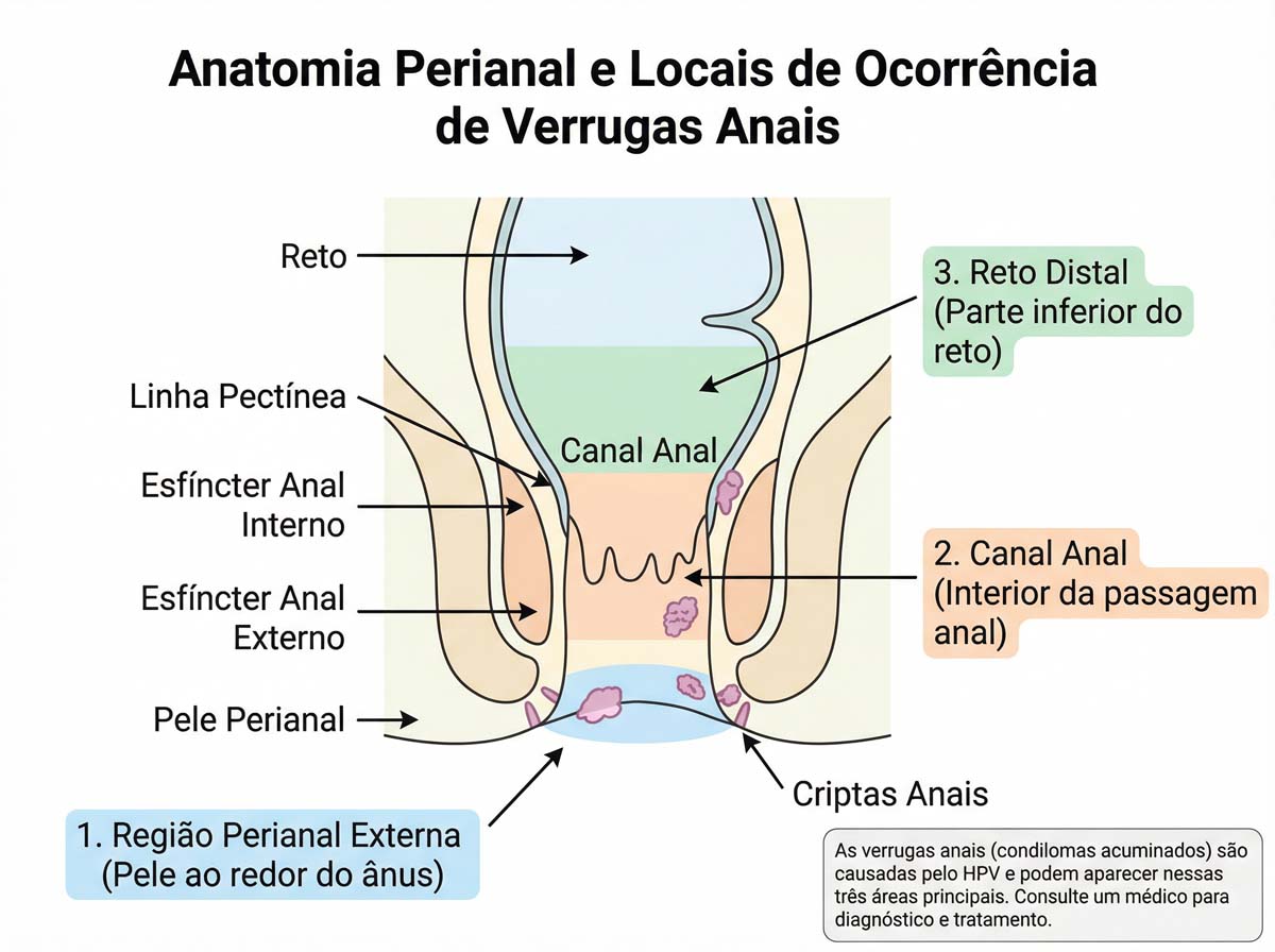 anatomia perianal e locais de ocorrencia de verrugas anais dra andrea pecci proctologista são paulo